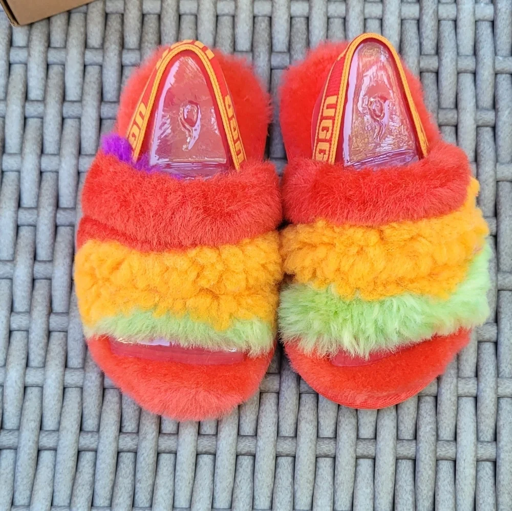 UGG Kids T Fluffy Yeah Slide Cali Collage